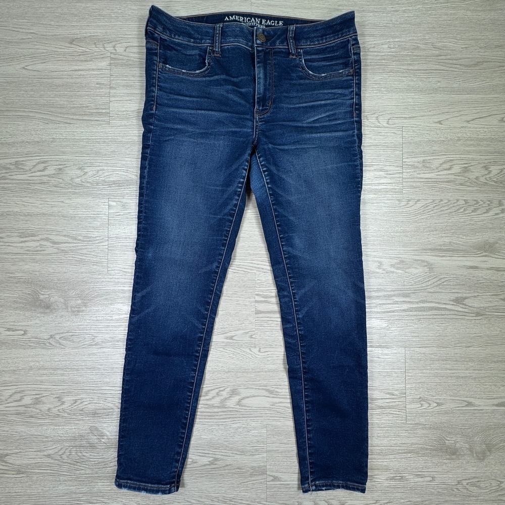 American Eagle Women's Jegging Super Stretch Dark Wash Blue Size 12 Regular
